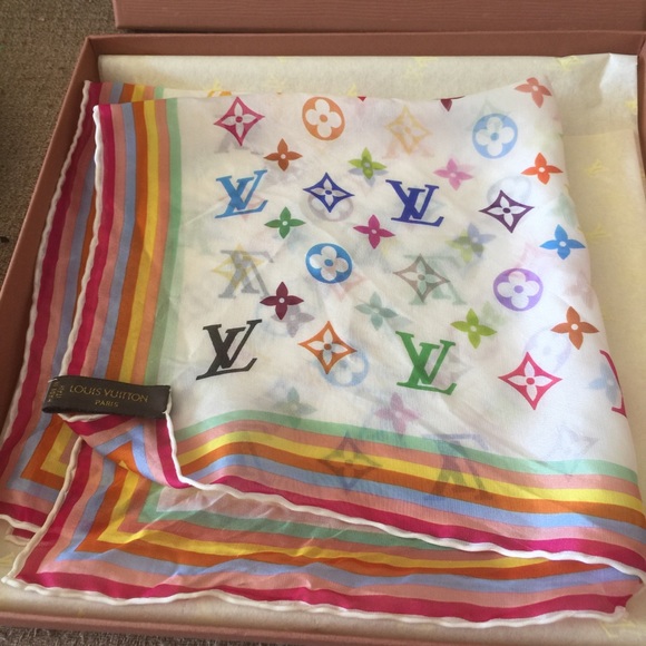 SALE💝LOUIS VUITTON ICONIC LOGO SCARF❤️HP - Picture 7 of 7